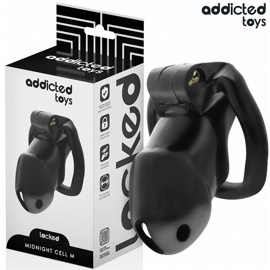 ADDICTED TOYS LOCKED - MINDNIGHT CELL PENIS CAGE 4.2 CM ROZMIAR M